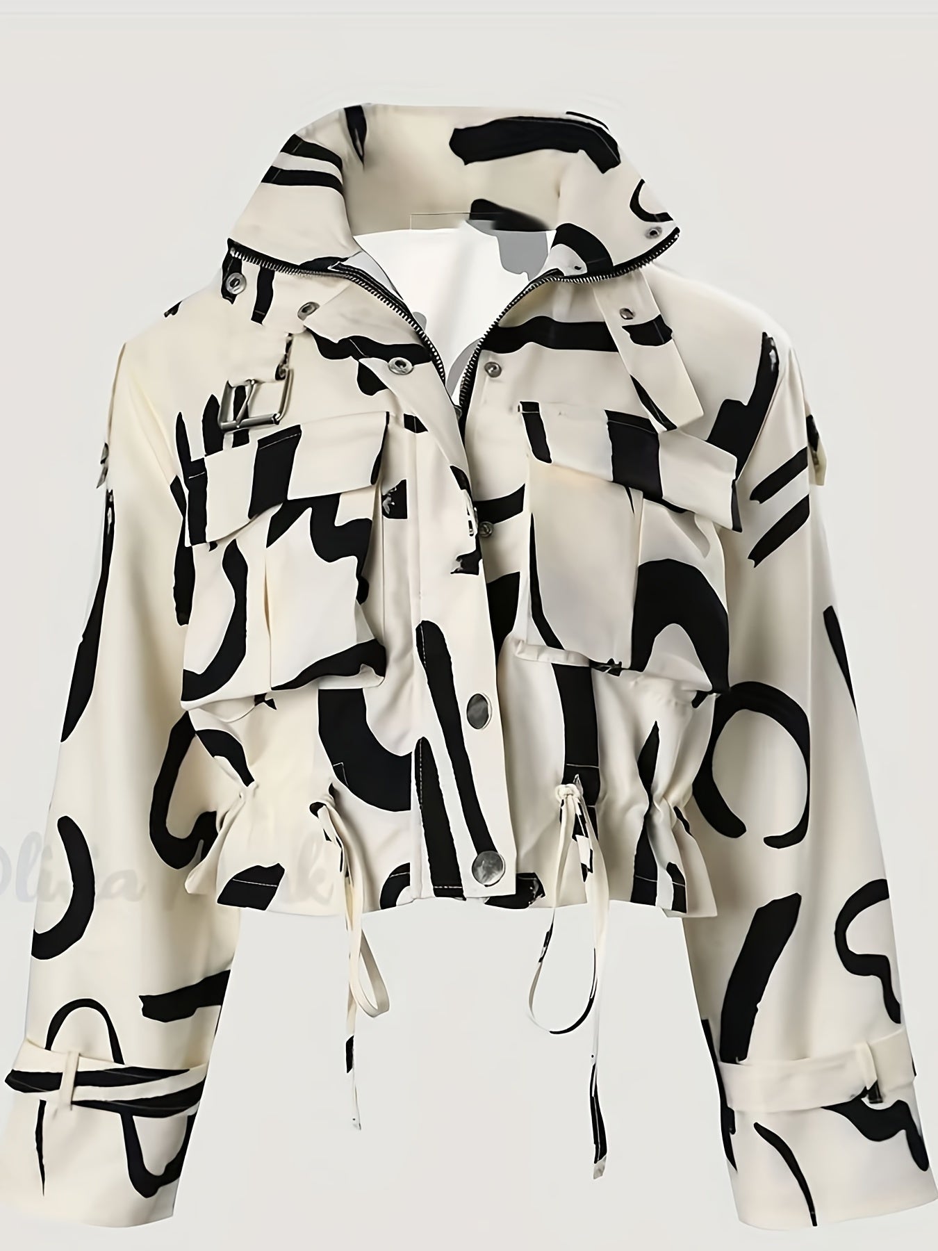 Veste Élégante Femme à Col Haut