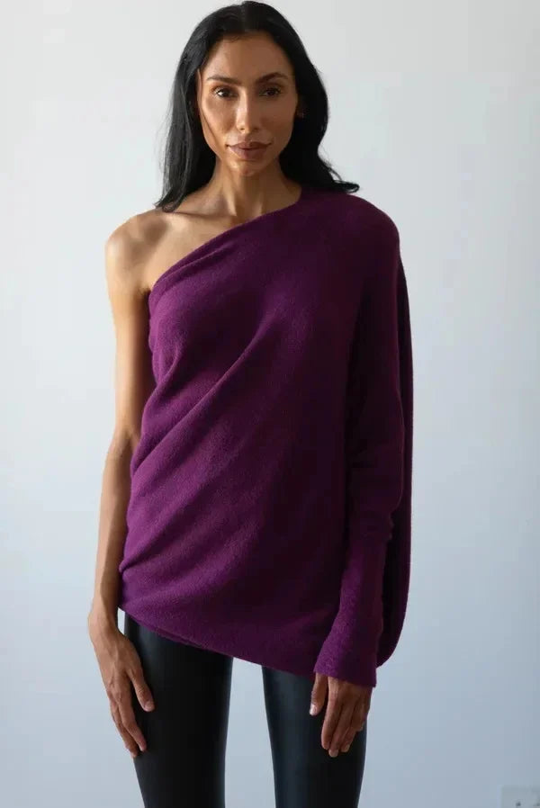 Paulina Off-Center Draped Pull