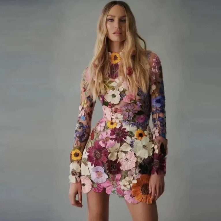 Unique Artisan Floral Dress