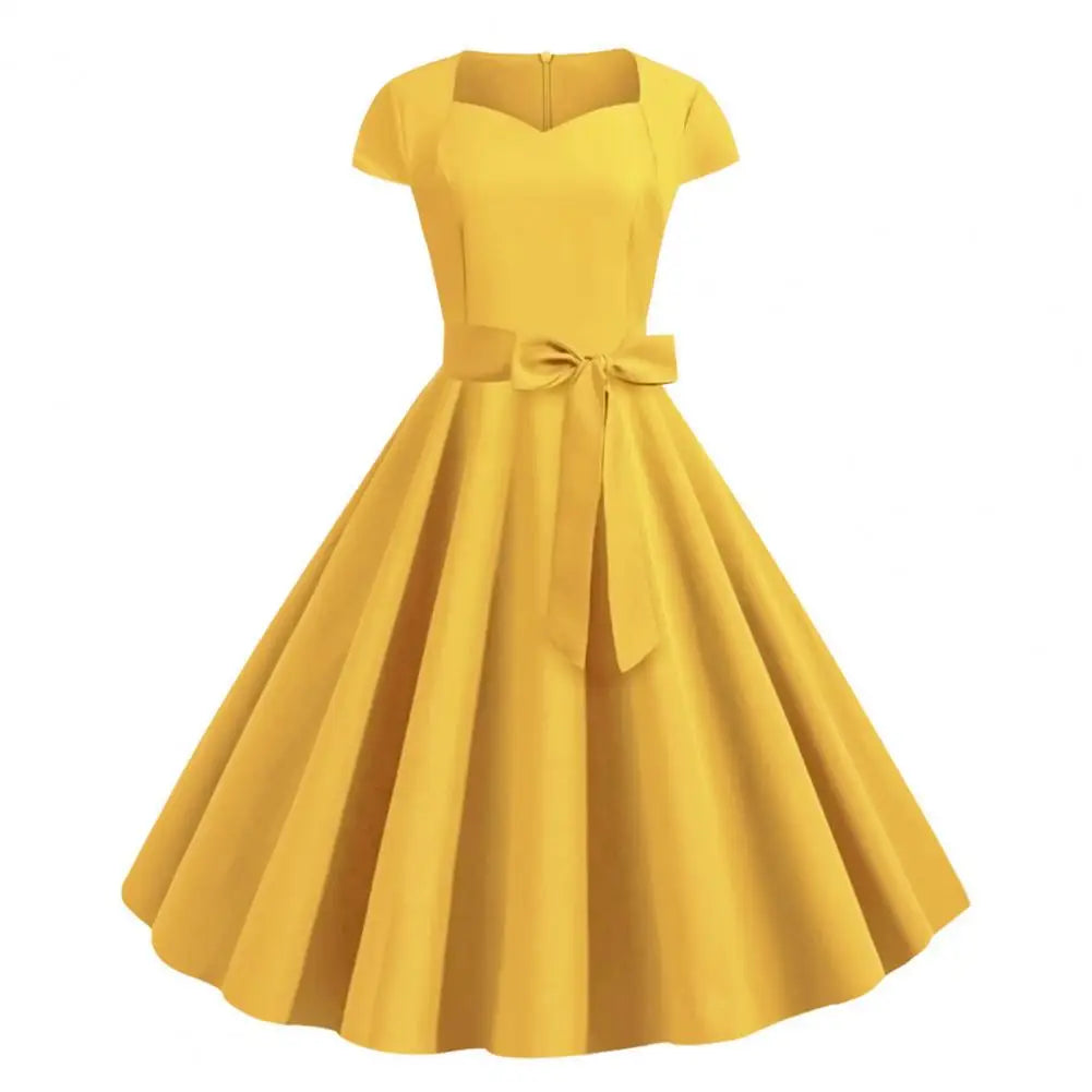 Sacha - Robe Jaune Éclatante des Années 1950