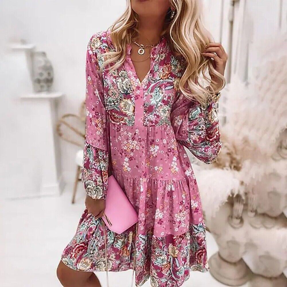 Bries – Robe Midi Bohème avec Motif Floral