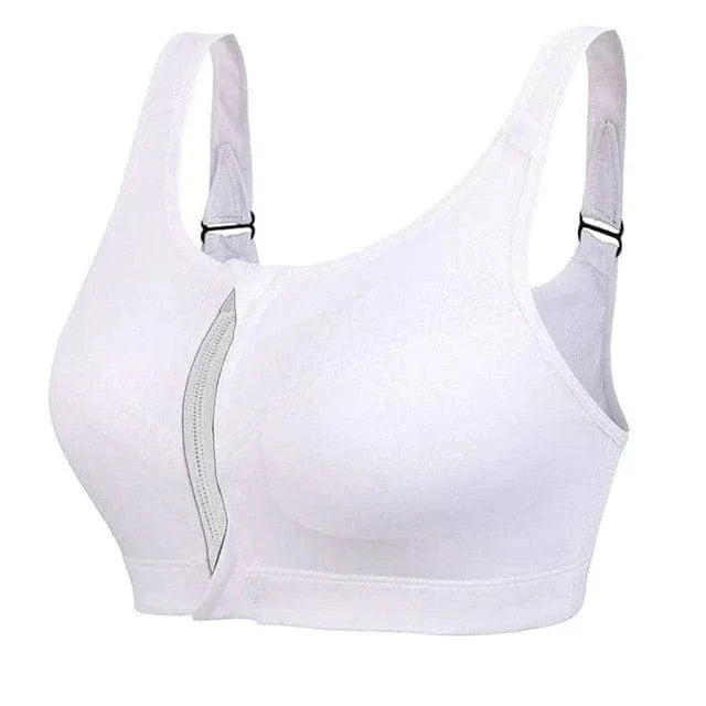 Soutien-gorge de sport grande taille avec fermeture éclair et design innovant